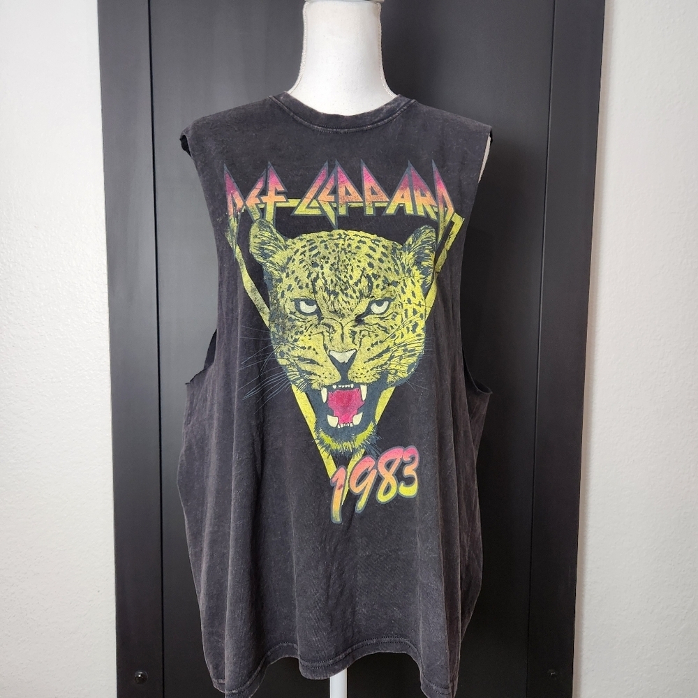 VINTAGE INSPIRED DEF LEPPARD 1983 BAND TOUR TANK T-SHIRT SIZE LARGE